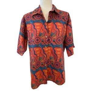 On Safari Australian Womens Vintage Travel Outback Top